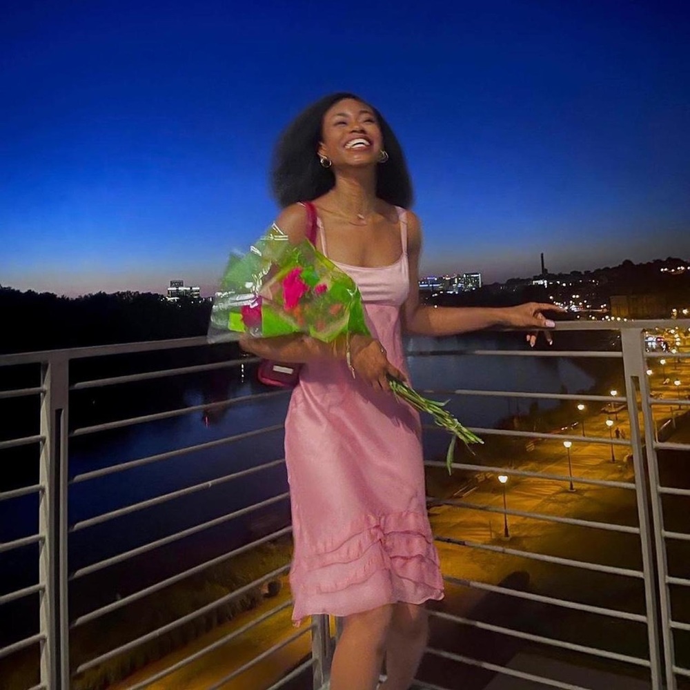 Authentic Vintage pink Prada midi dress